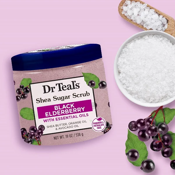 קרצוף גוף של Dr Teal's Sugar, Shaa and Blackberry 538g