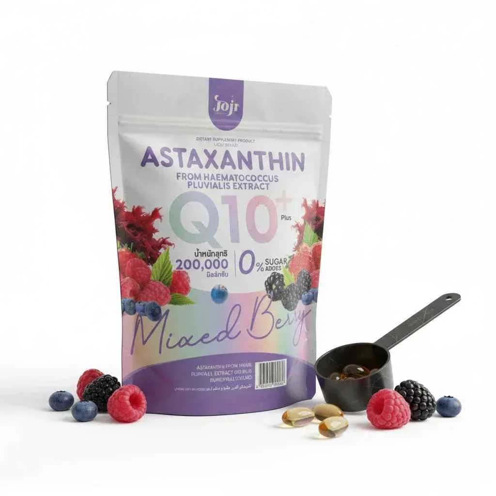 Astaxanthin Q10 Plus מעורב בטעם פירות יער - תוסף Astaxanthin מבית Googer