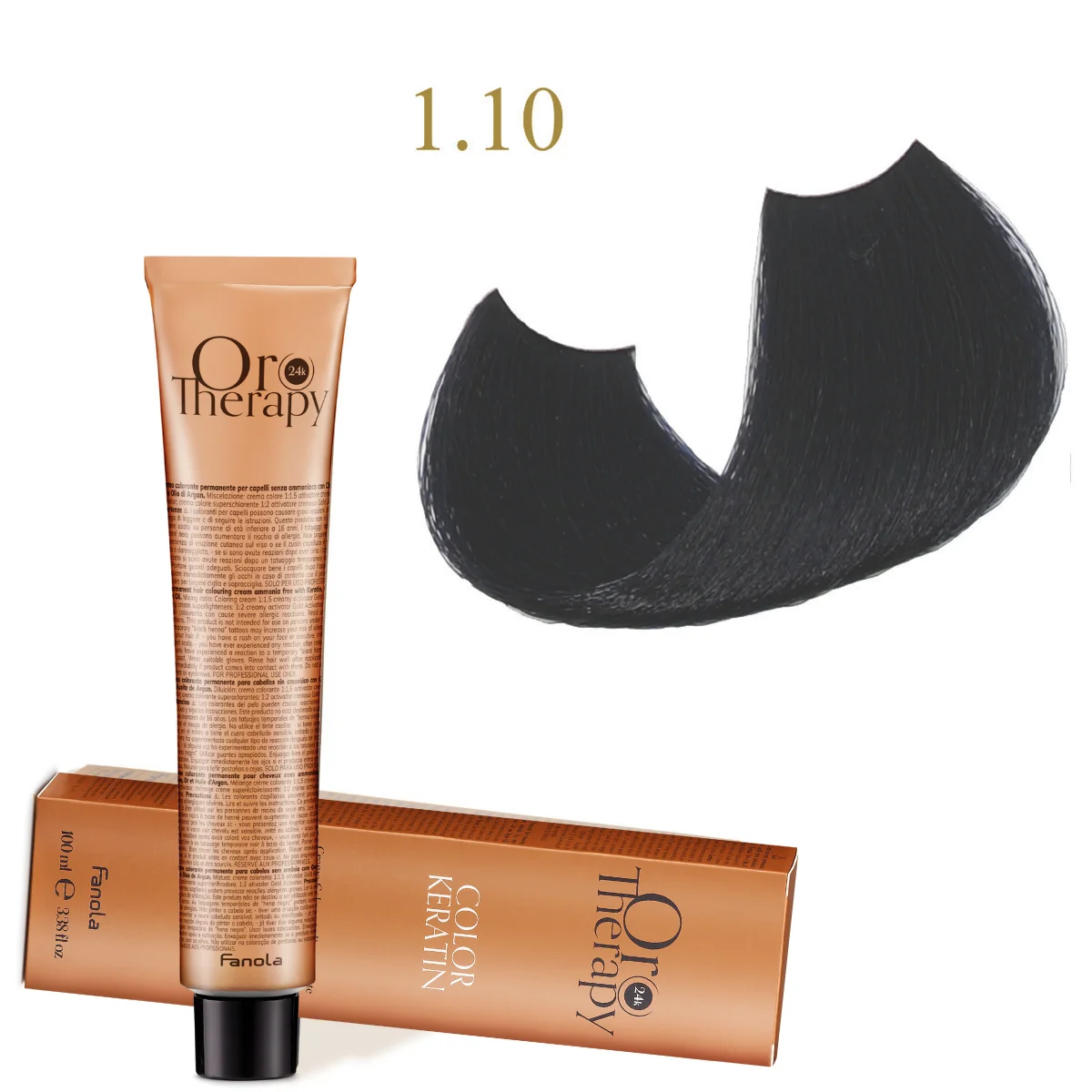 Oro Therapy Keratin 100ml (ללא אמוניה) 1.10 שחור כחול