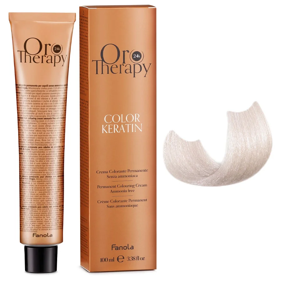 Oro Therapy צבע שיער ללא אמוניה 11.1 פלטינום אפור בלונד בהיר מאוד, 100 מ"ל