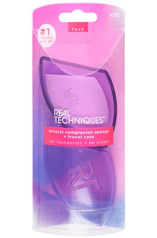 Real Techniques Miracle Complexion כרום ספוג איפור + תיק נסיעות