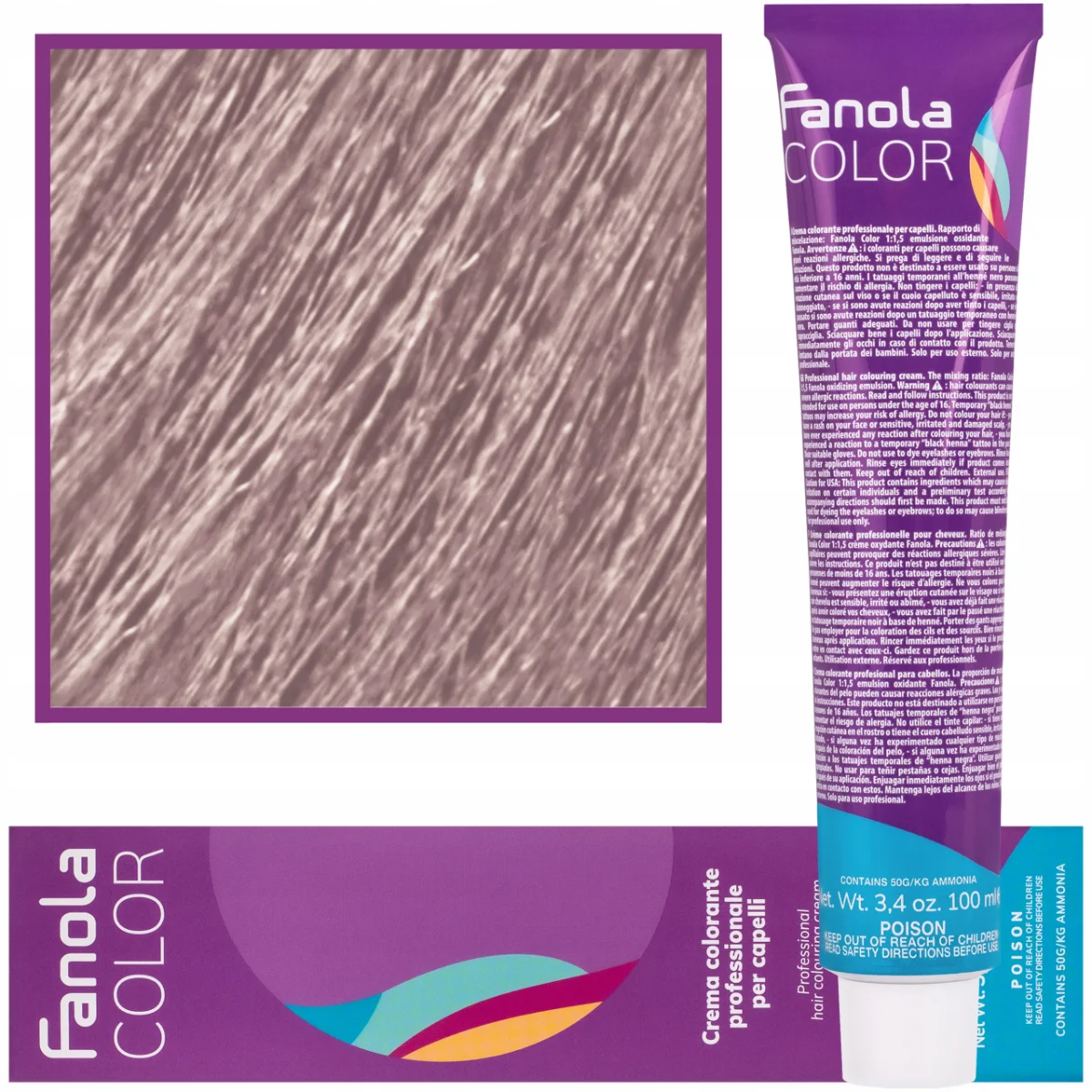 Fanola Color Hair Dye 12.2 Super Blonde Platinum Pearl Extra 100 מ"ל