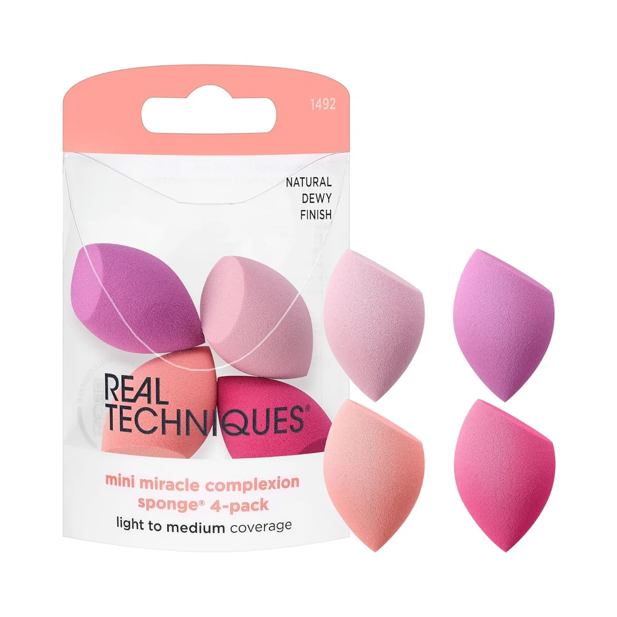 סט ספוגיות מיני נס מרקל של Real Techniques, 4 חלקים