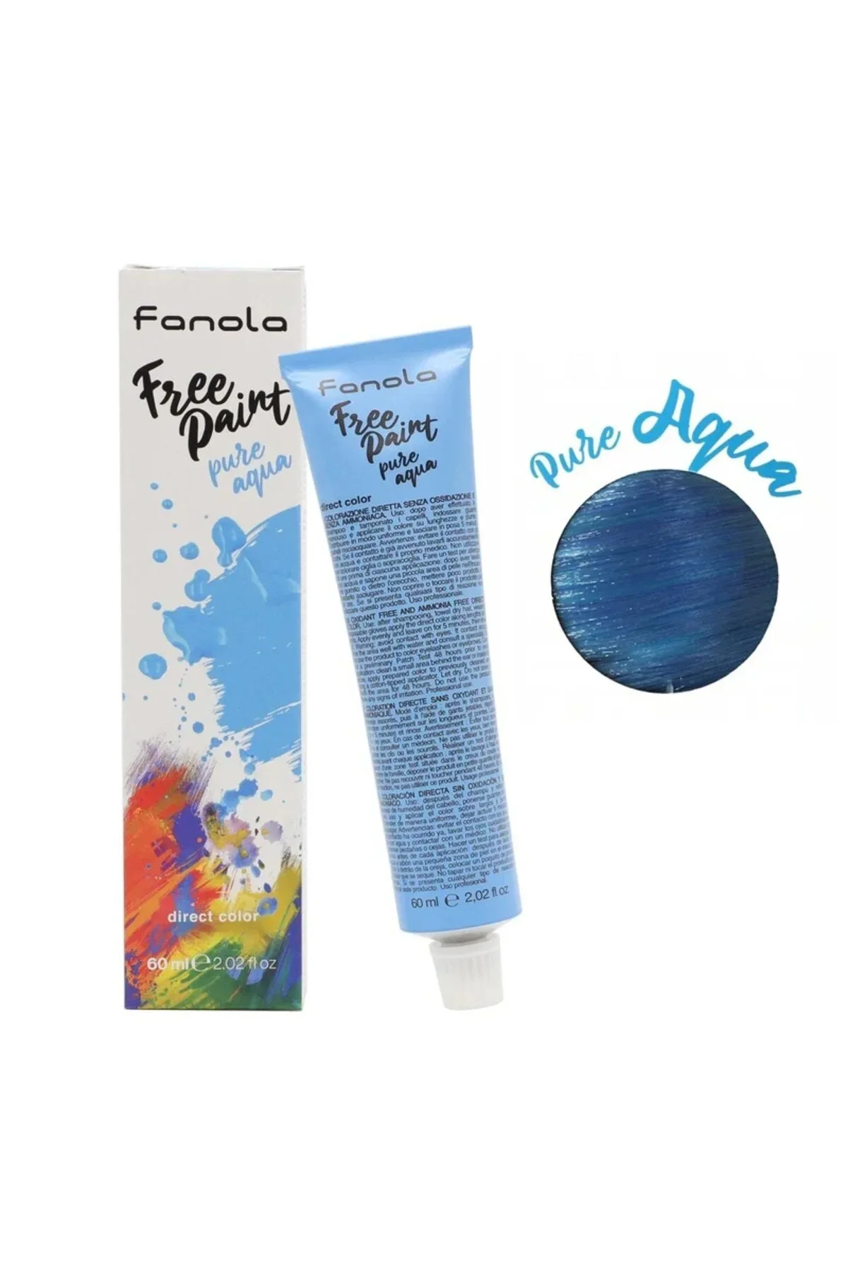 Fanola Free Paint צבע שיער חצי קבוע, כחול 60 מ"ל