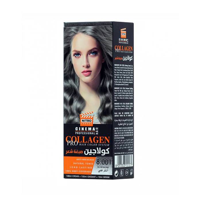Nitro Canada Cinema Collagen Hair Dye Silver Blonde 8.001 - 260 מ"ל