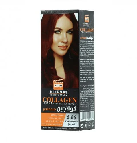 צבע שיער רימון אדום 6.66 Nitro Canada Cinema Collagen