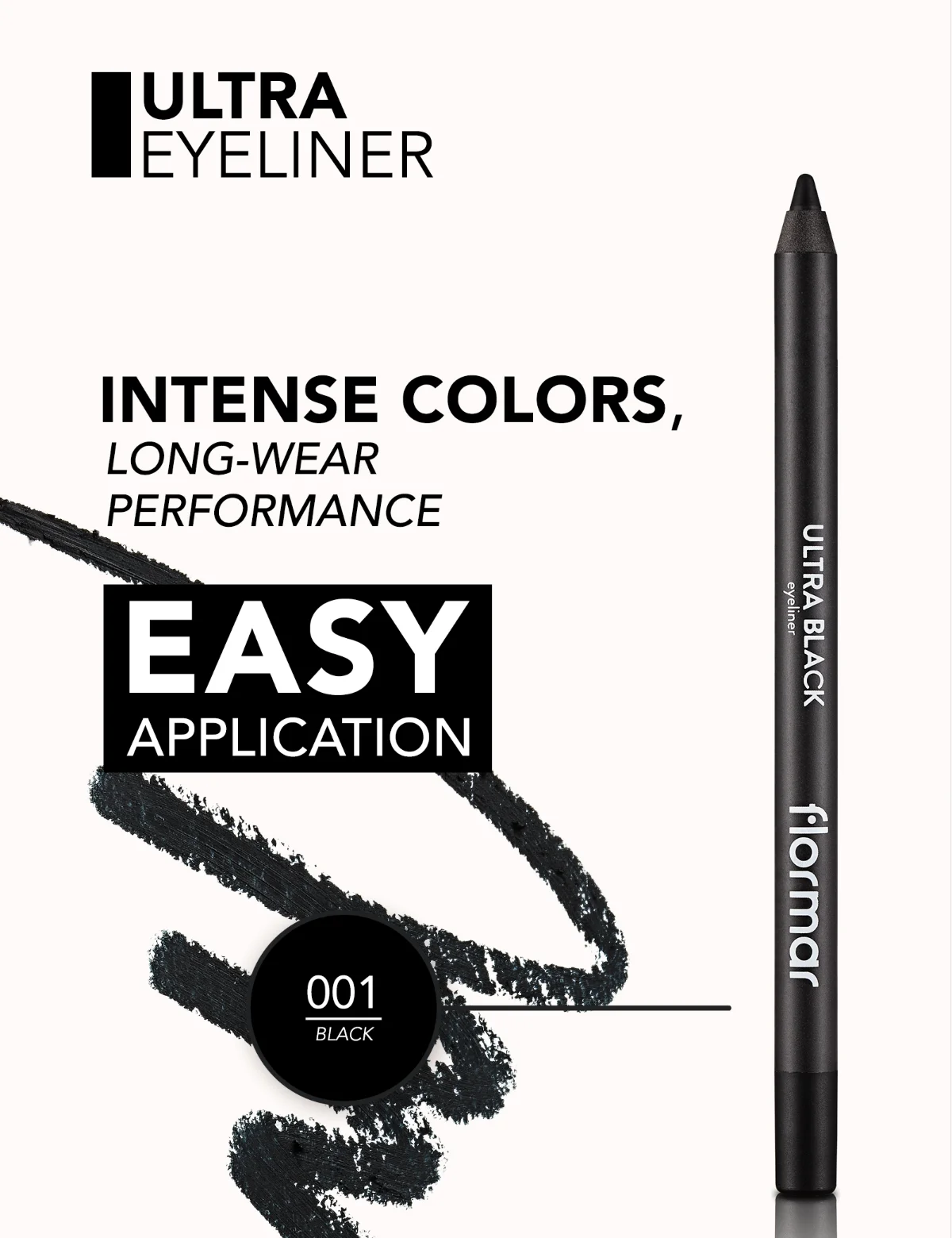 FLORMAR Ultra Eyeliner Black 001 Black 3