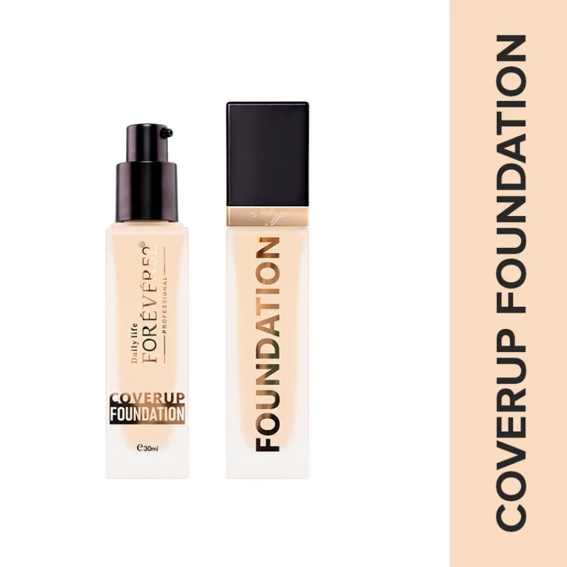 Forever52 Caramel Cover Up Foundation, גימור מט, ללבוש ארוך, מתאים לכל סוגי העור, 30 מ"ל 10.3