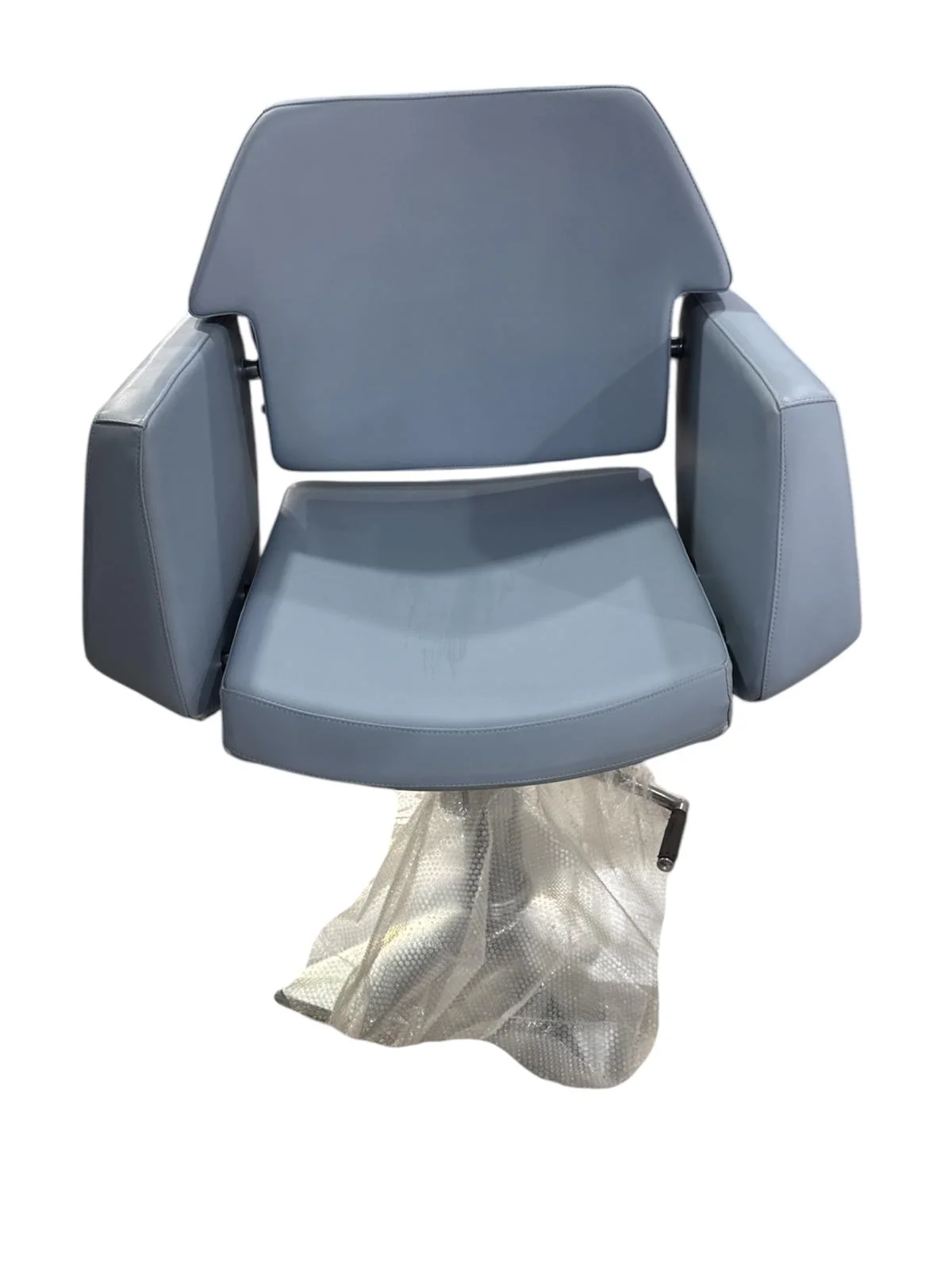 כסא לחיתוך שיער כחול מעור