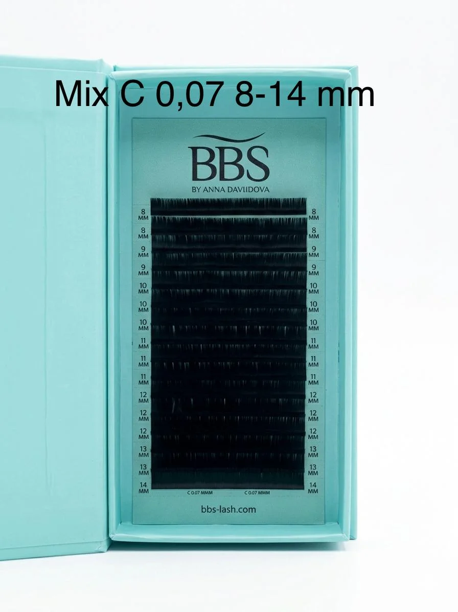 BBS MIX C 0.07 /8-14MM ריסים לשיער טבעי