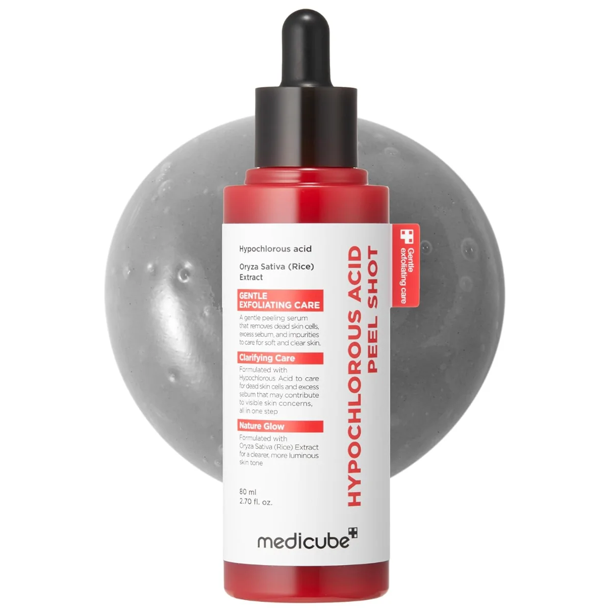 Medicube תמיסת פילינג לקליפת אורז עם חומצה היפוכלורית וקליפת אורז