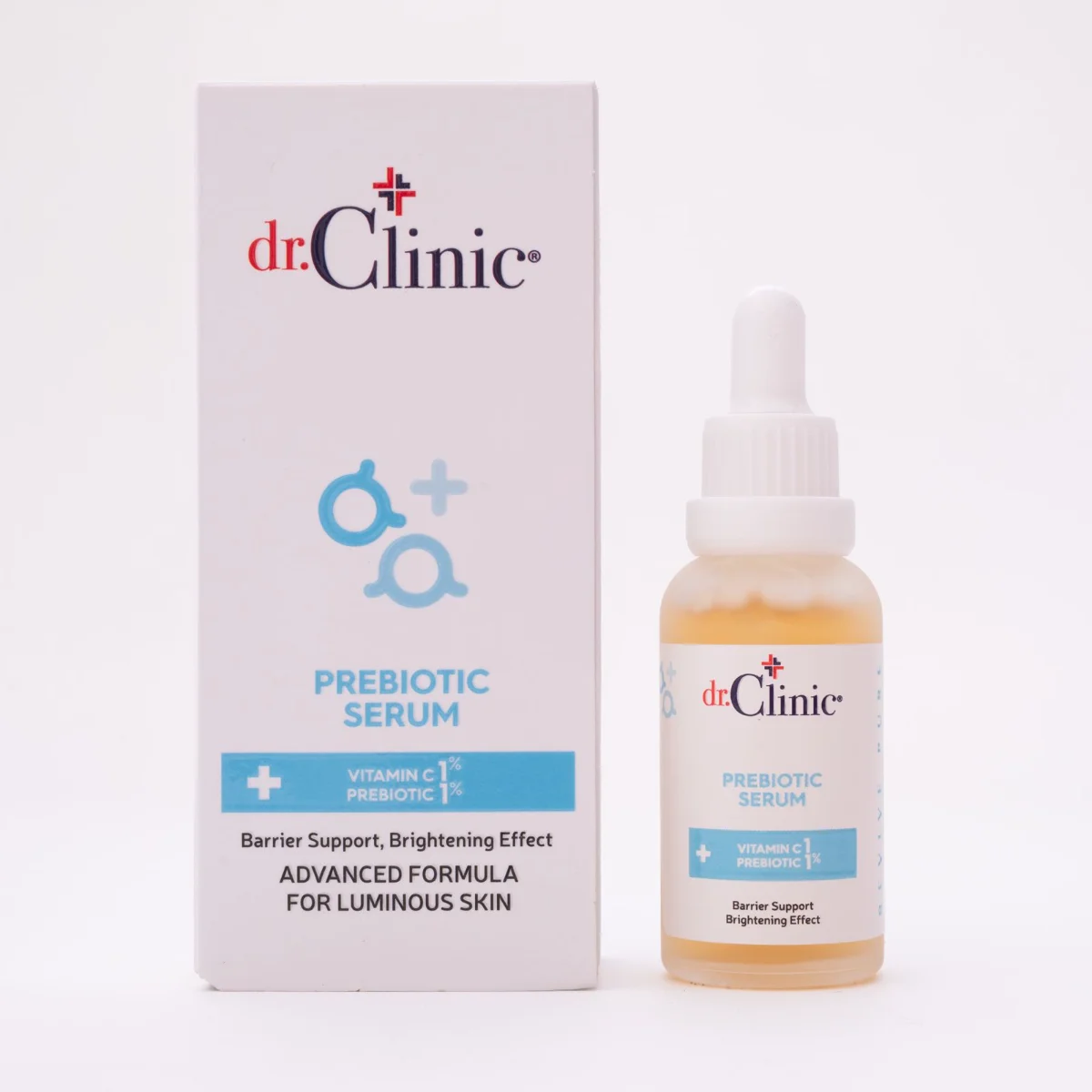 DR.CLINIC PREBIOTIC SERUM + ויטמין C 30 מ"ל סרום Dr. Clinic להבהרת גוון העור