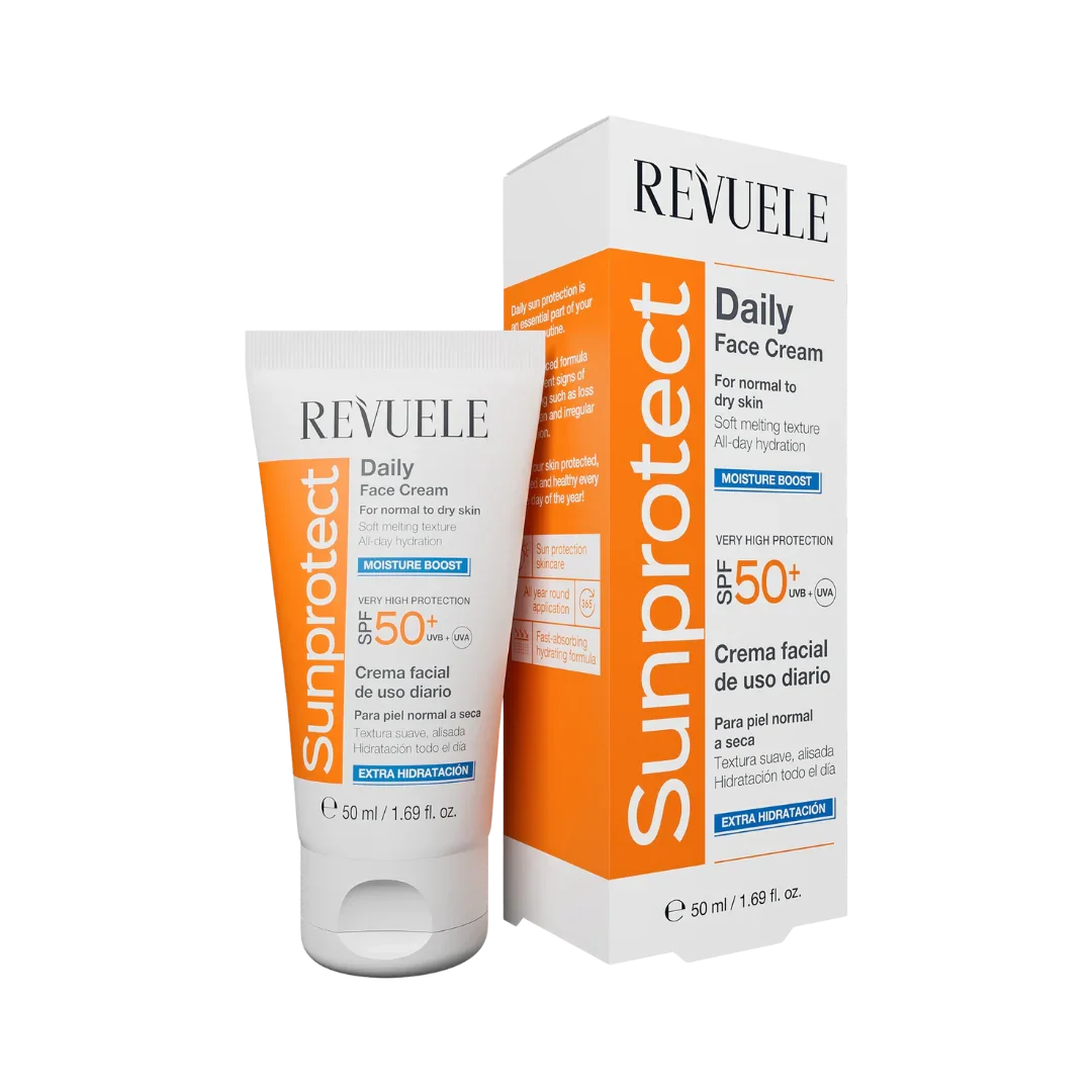 Revuele Sunprotect Moisture Boost Face Cream SPF 50+ - 50ml | תדלוק קרם הגנה לעור יבש - 50 מ"ל