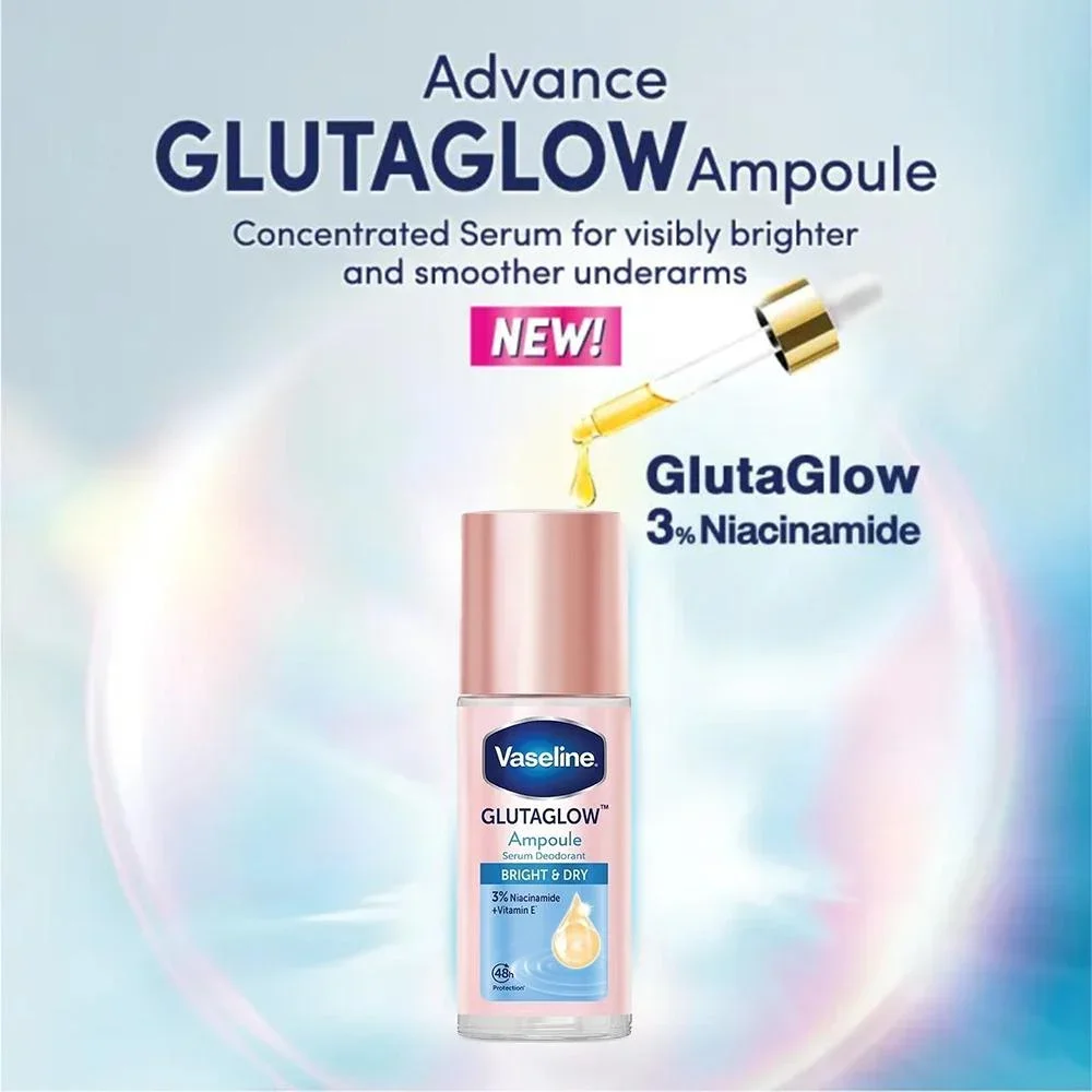 דאודורנט וזלין Gluta Glow Bright & Dry Roll-On - 45 מ"ל 2