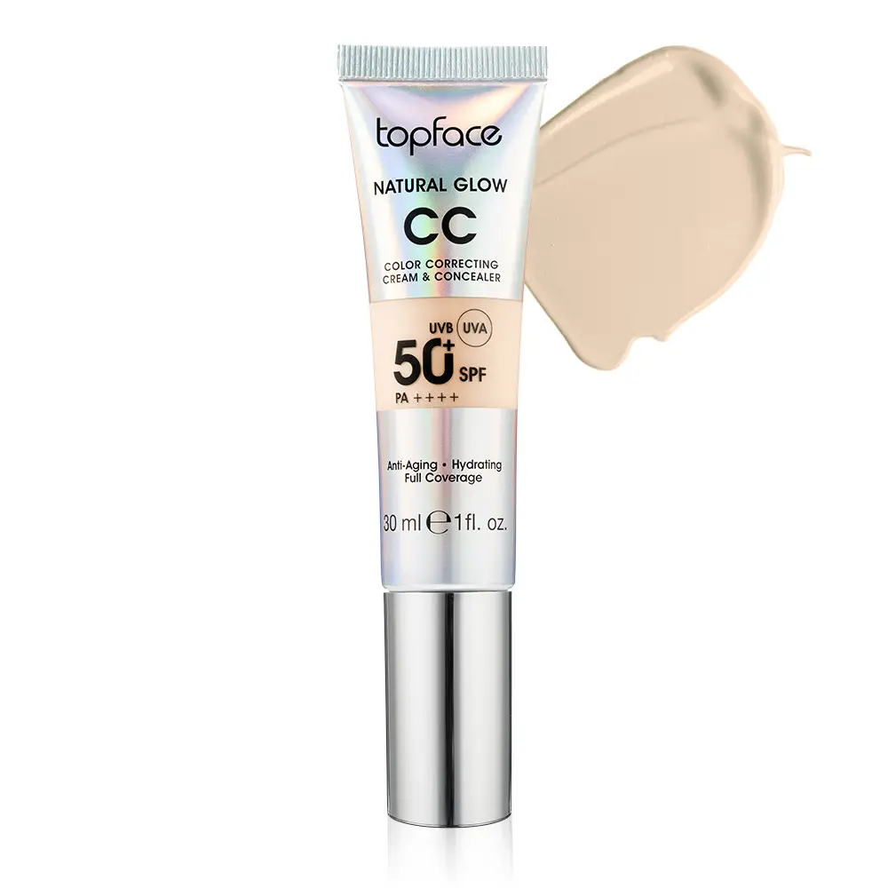 Topface Natural Glow CC Cream Powder SPF 50+, מס' 006, 30 מ"ל
