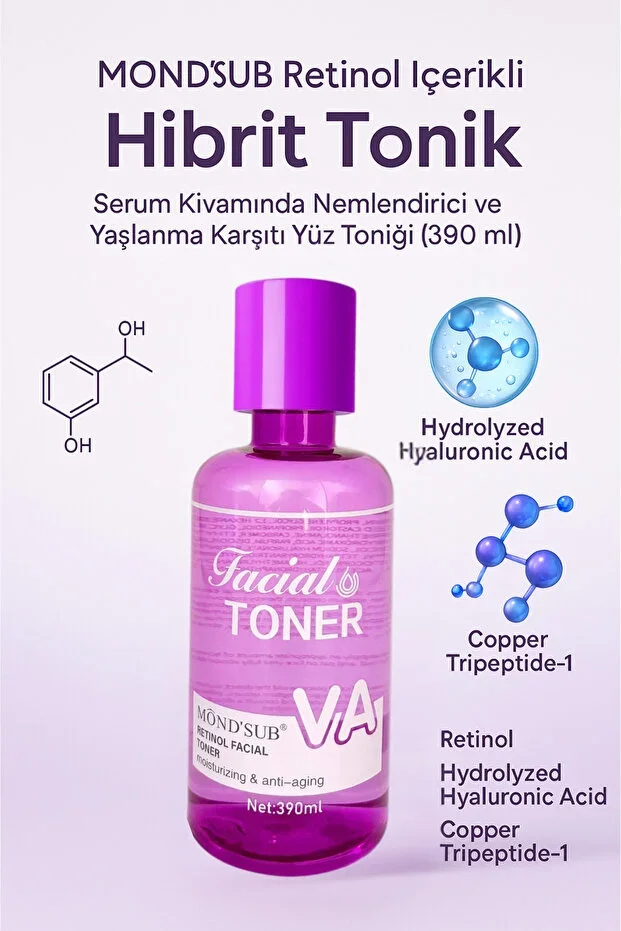 MondSap Hybrid Retinol Toner - טונר סרום לחות אנטי אייג'ינג לפנים (390 מ"ל) 4