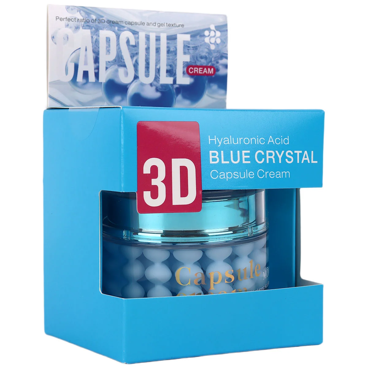 Mondsap Blue Crystal 3D Cream קפסולות לחות עם חומצה היאלורונית - 80 גרם
