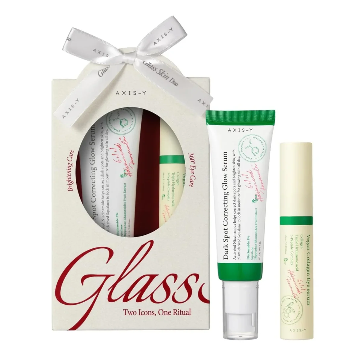 Access Way Glass Skin Set Spot Correcting Serum + Eye Serum - 2 חתיכות