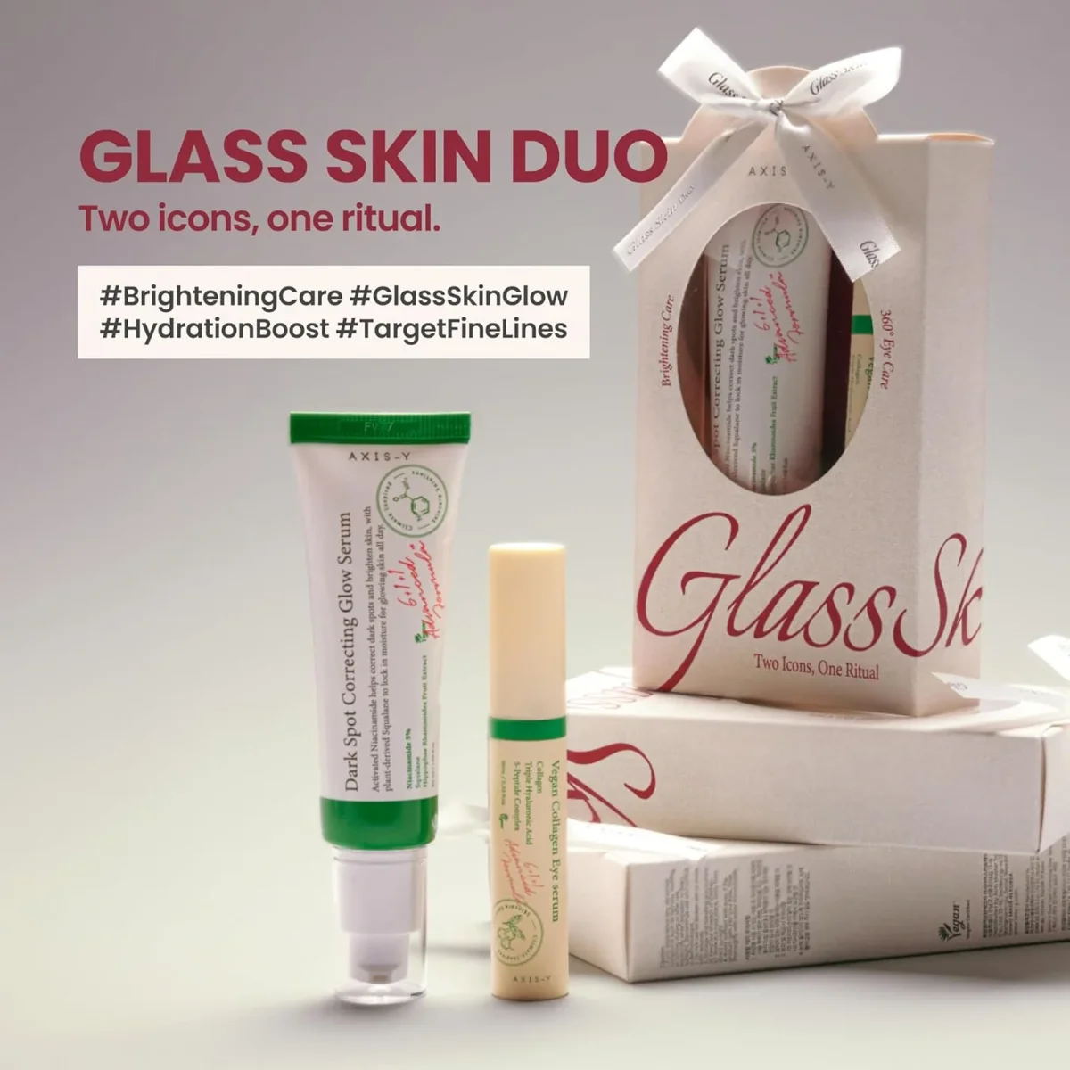 Access Way Glass Skin Set Spot Correcting Serum + Eye Serum - 2 חתיכות 2