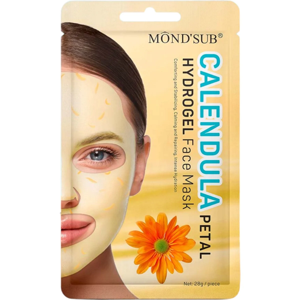 מסכת פנים Mondsp Hydrogel עם תמצית עלי כותרת של קלנדולה