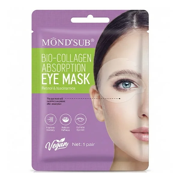 מסכת עיניים Mond Sub Bio קולגן, סופגת, מחליקה ומבהירה את גוון העור, מועשרת ברטינול וניאצינמיד