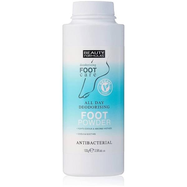אבקת Beauty Formulas להסרת ריחות רגליים לא נעימים עם מנטה - 100 גרם