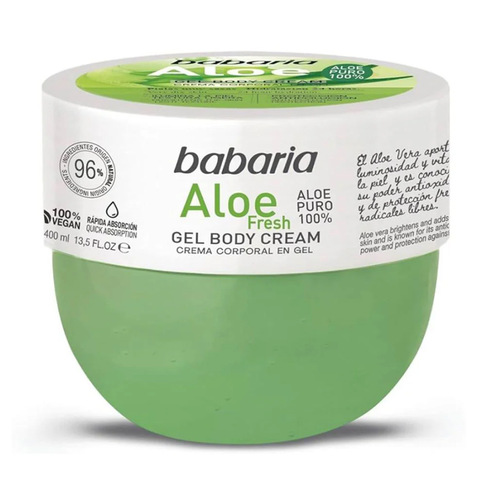 BABARIA Body Cream Aloe Fresh 400ML - קרם גוף ג'ל עם אלוורה