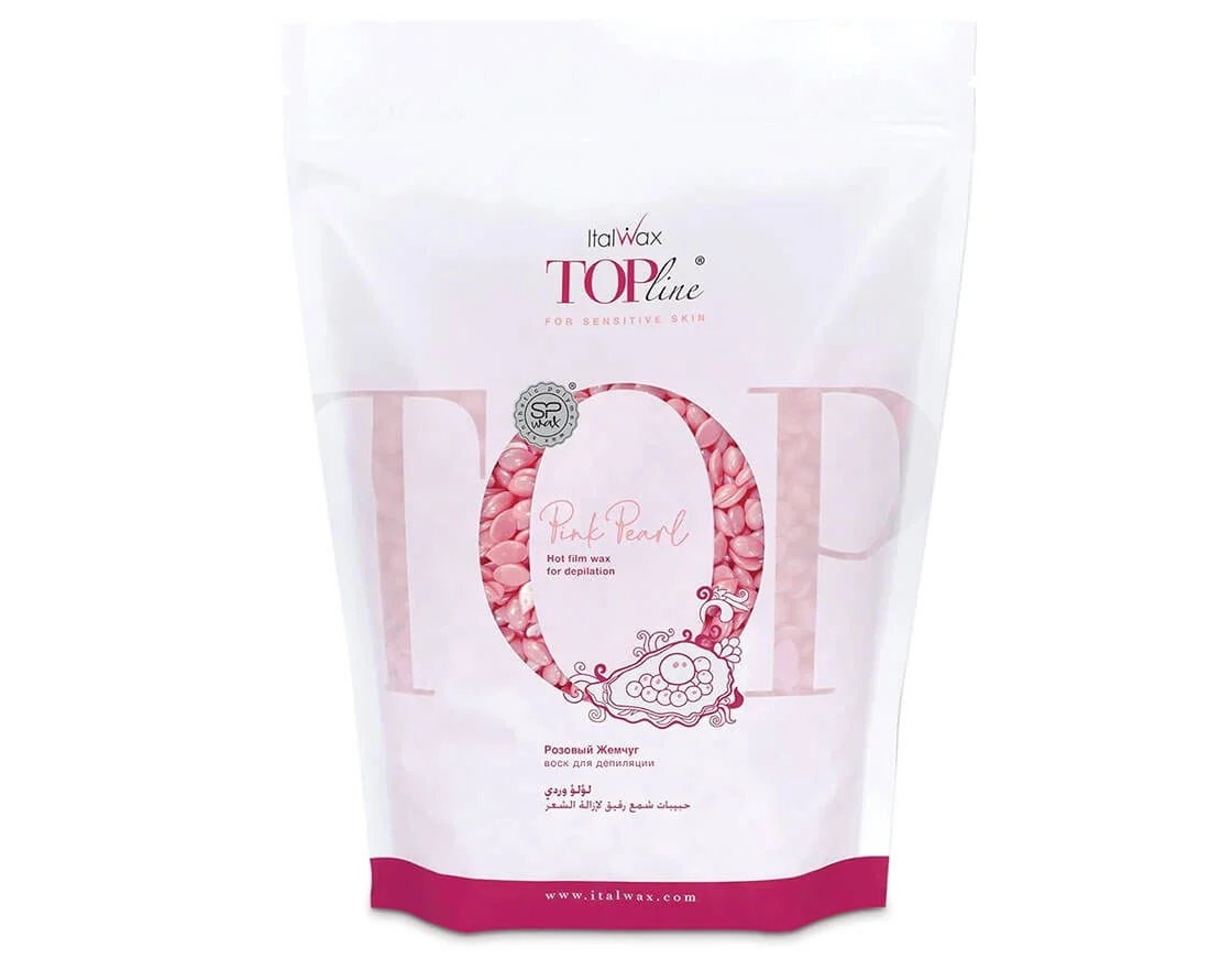 Italwax Top Line Film Wax 750 גרם, פנינה ורודה