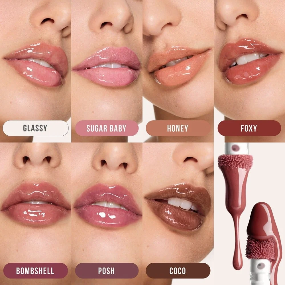 Huda Beauty Faux Filler Extra Shine Lip Gloss - דבש 3.9 מ"ל 7