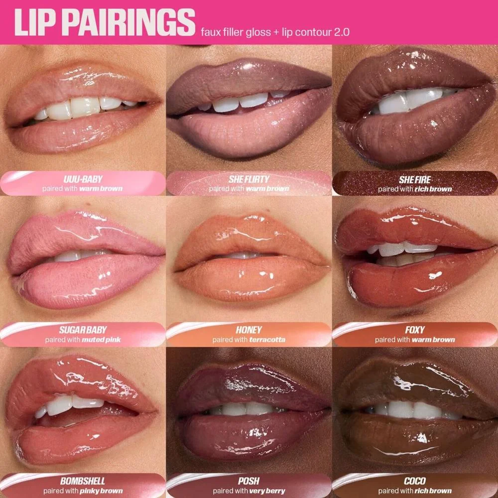 Huda Beauty Faux Filler Extra Shine Lip Gloss - uuu בייבי 2