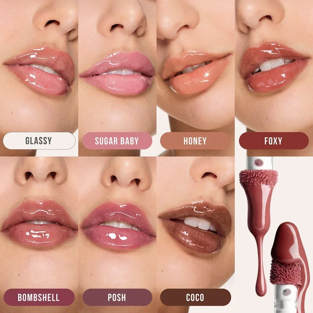Huda Beauty Faux Filler Extra Shine Lip Gloss - שוגר בייבי 3.9 מ"ל 4