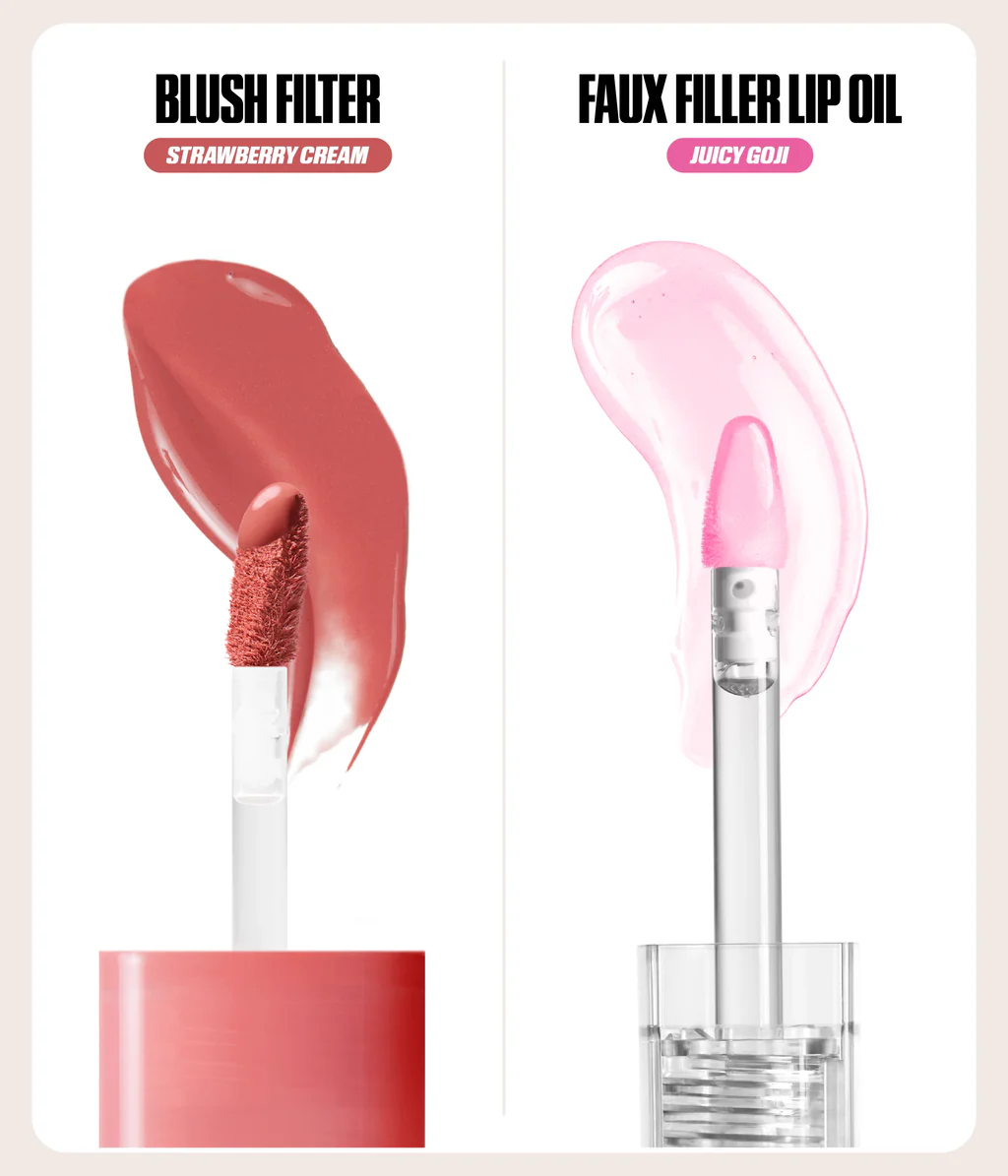 קופסת צמד של סומק והיילייטר מבית Huda Beauty - BERRIES AND CREAM 3