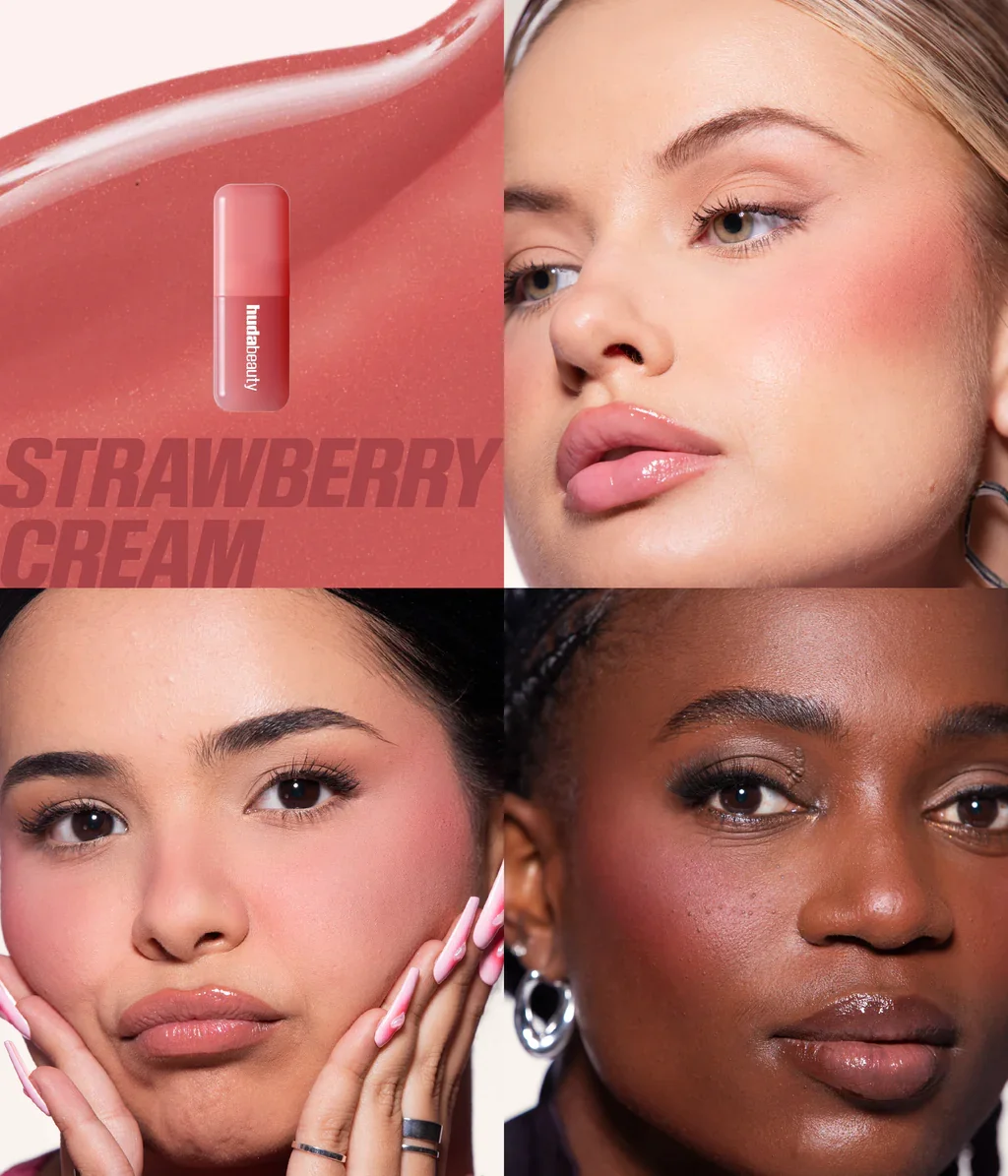 קופסת צמד של סומק והיילייטר מבית Huda Beauty - BERRIES AND CREAM 5
