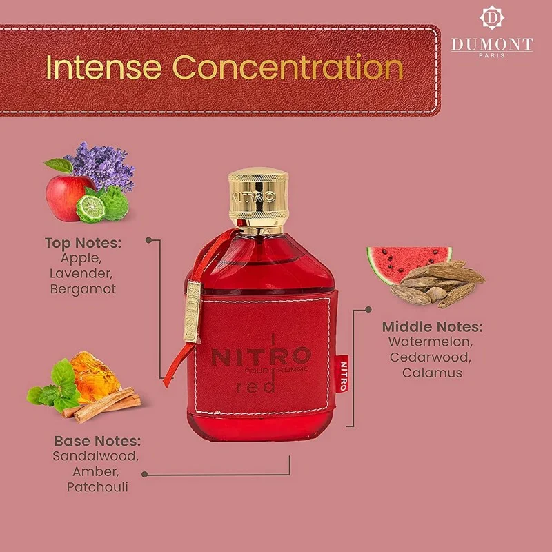 NITRO RED POUR HOMME EDP Nitro Red (100 מ"ל לגברים) 3