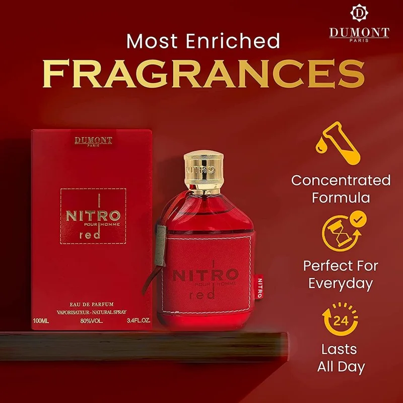 NITRO RED POUR HOMME EDP Nitro Red (100 מ"ל לגברים) 4