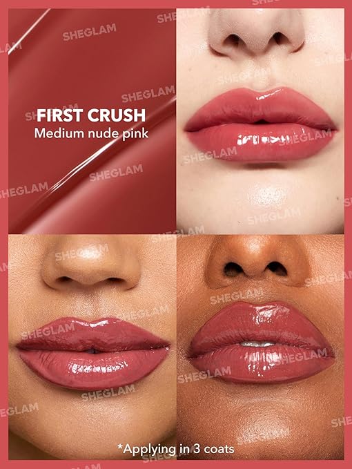 Shiglam Pout-Perfect Glossy Lip Gloss ו-Plumper (First Crush) 2