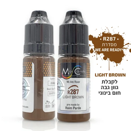גוון גבות - R287 חום בהיר, ממגוון האיפור הקבוע של Magic Cosmetic.