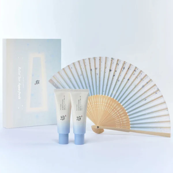 Beauty of Joseon Relief Aqua-fresh : סט אורז + B5 50 מ"ל+50 מ"ל+ מאוורר