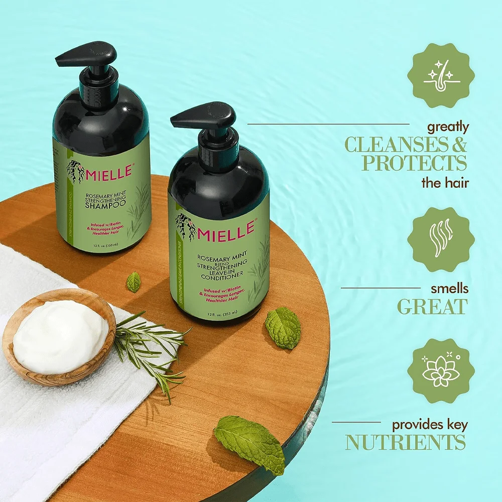שמפו לחיזוק שיער Mili Organics עם רוזמרין ונענע 355 גרם 2
