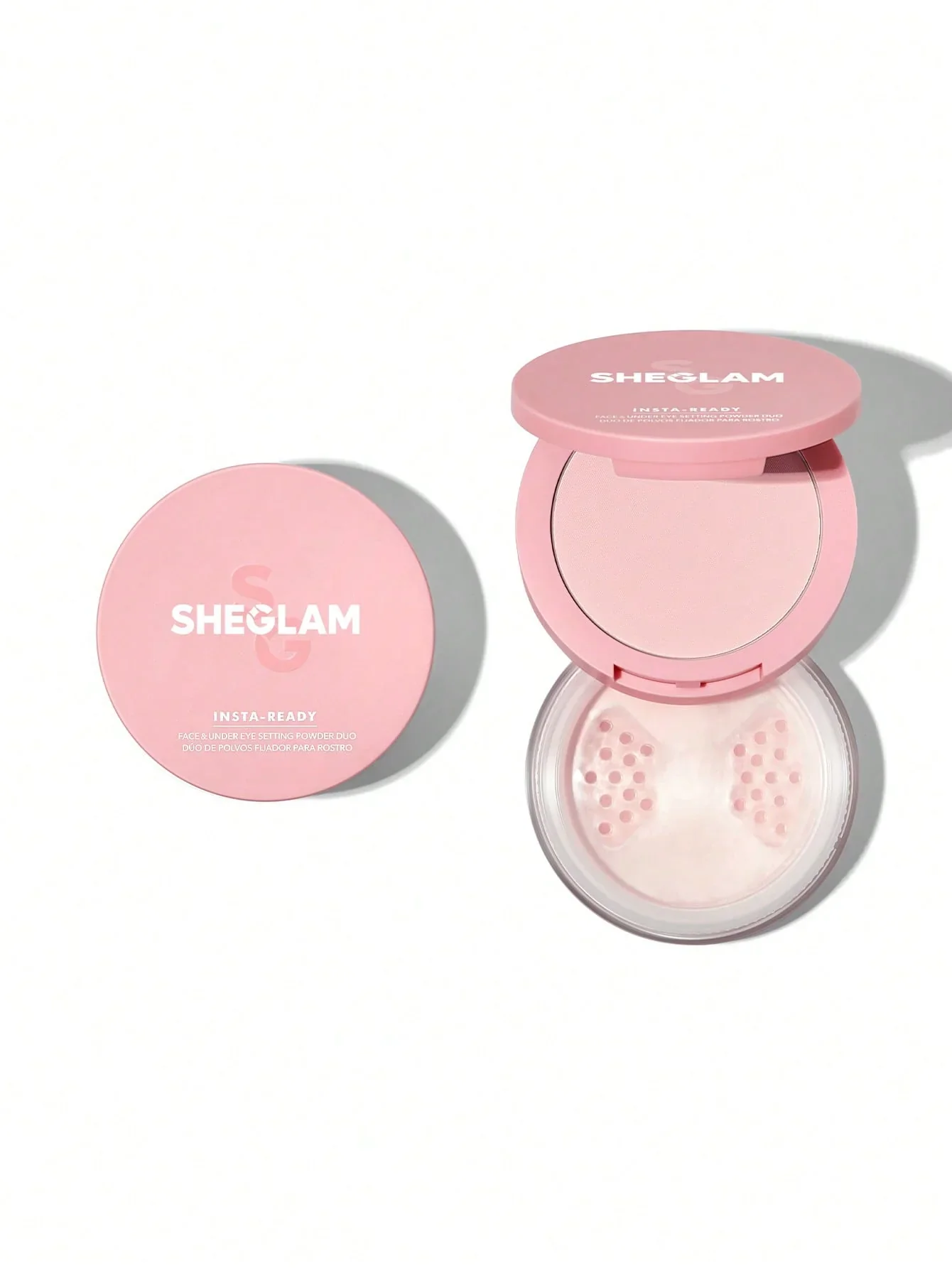 Sheglam Insta-Ready Face & Under Eye Setting Powder Duo | צמד אבקת איפור שקוף לפנים ומתחת לעיניים
