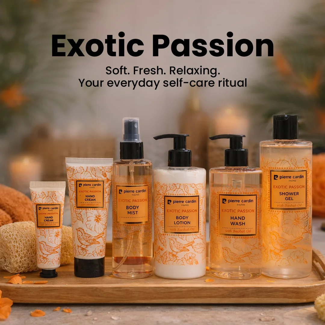 קולקציית טיפוח הגוף של פייר קרדן EXOTIC PASSION