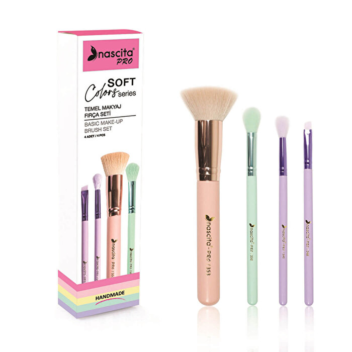 סט מברשות איפור Nascita Soft Colors, 4 חלקים 77