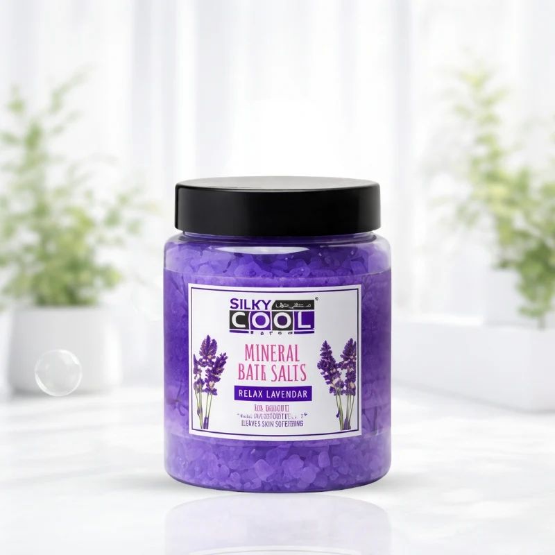 Silky Cool Natural Salt 750 גרם עם לבנדר