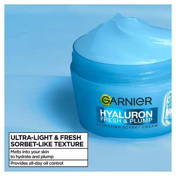 קרם סורבה טרי ושזיפים של Garnier Hyaluron עם חומצה היאלורונית 3