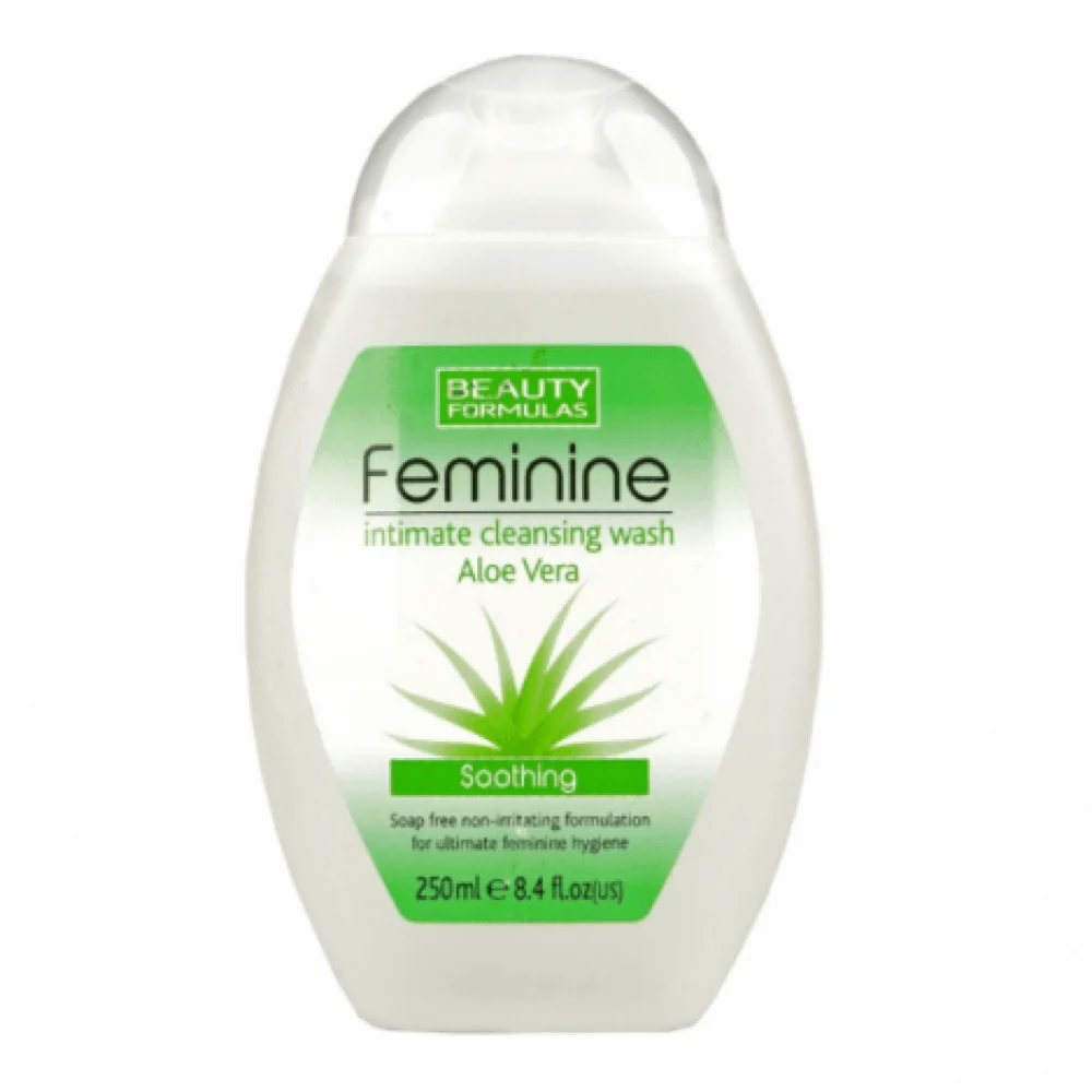 Beauty Formulas כביסה אינטימית לחות נשית ומרגיעה עם אלוורה 250 מ"ל