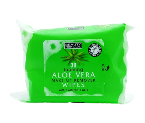 Beauty Formulas אלוורה מוקצף מסיר איפור, 30 טבליות