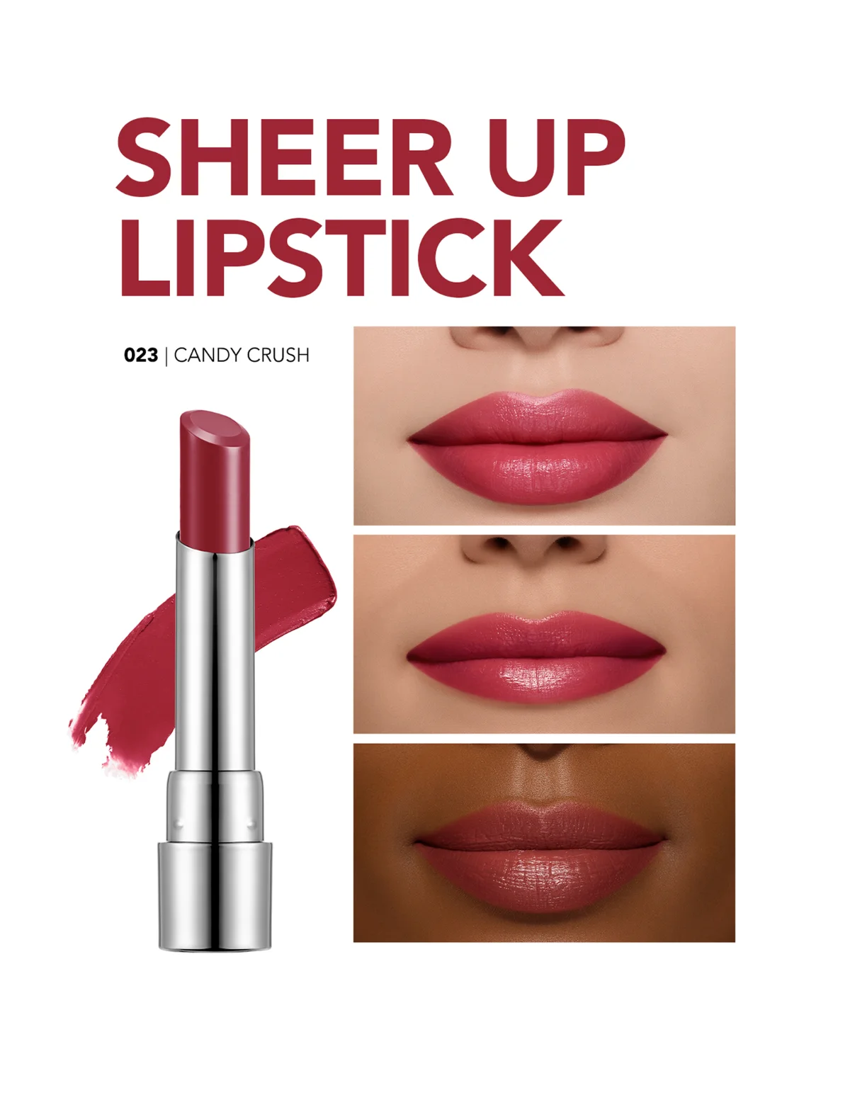 floramar Sheer Up Lipstick 023 Candy Crush 4
