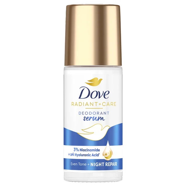 דאודורנט סרום דוב רול-און Radiant Care 3% ניאצינמיד + 4% חומצה היאלורונית - 45 מ"ל